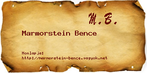 Marmorstein Bence névjegykártya